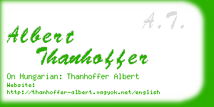 albert thanhoffer business card